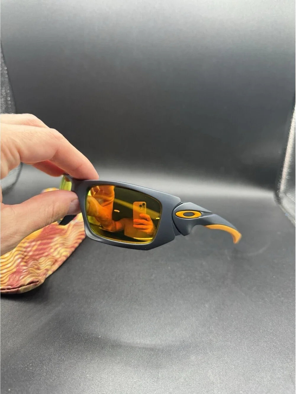 Oakley Scalpel Max Fear Bunker Blue/Fire Iridium Lenses OO9095-16